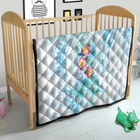 Sea Blue Polynesian Jellyfish Quilt Watercolor Glows - Polynesian Pride