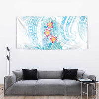 Sea Blue Polynesian Jellyfish Tapestry Watercolor Glows - Polynesian Pride