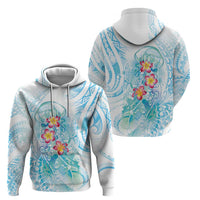 Sea Blue Polynesian Jellyfish Zip Hoodie Watercolor Glows - Polynesian Pride