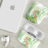 Summer Green Polynesian Jellyfish AirPods Case Watercolor Glows - Polynesian Pride
