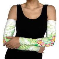 Summer Green Polynesian Jellyfish Arm Sleeves Watercolor Glows - Polynesian Pride