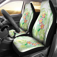Summer Green Polynesian Jellyfish Car Seat Cover Watercolor Glows - Polynesian Pride