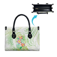 Summer Green Polynesian Jellyfish Leather Bag Watercolor Glows - Polynesian Pride