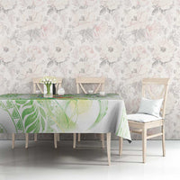 Summer Green Polynesian Jellyfish Tablecloth Watercolor Glows - Polynesian Pride