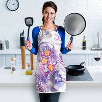 Lavender Polynesian Jellyfish Apron Watercolor Glows - Polynesian Pride