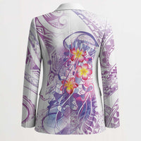 Lavender Polynesian Jellyfish Blazer Watercolor Glows - Polynesian Pride