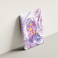 Lavender Polynesian Jellyfish Canvas Wall Art Watercolor Glows - Polynesian Pride