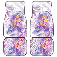 Lavender Polynesian Jellyfish Car Mats Watercolor Glows - Polynesian Pride