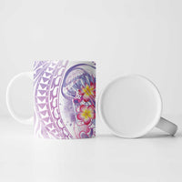 Lavender Polynesian Jellyfish Ceramic Mug Watercolor Glows - Polynesian Pride