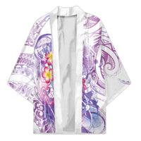 Lavender Polynesian Jellyfish Kimono Watercolor Glows - Polynesian Pride