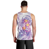 Lavender Polynesian Jellyfish Men Tank Top Watercolor Glows - Polynesian Pride