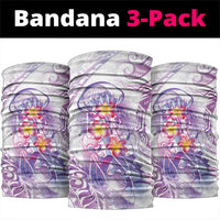 Lavender Polynesian Jellyfish Neck Gaiter Watercolor Glows - Polynesian Pride