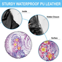 Lavender Polynesian Jellyfish Spare Tire Cover Watercolor Glows - Polynesian Pride