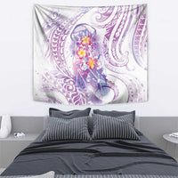 Lavender Polynesian Jellyfish Tapestry Watercolor Glows - Polynesian Pride