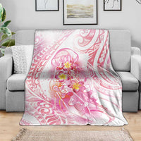 Rose Pink Polynesian Jellyfish Blanket Watercolor Glows - Polynesian Pride