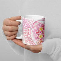 Rose Pink Polynesian Jellyfish Ceramic Mug Watercolor Glows - Polynesian Pride