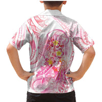 Rose Pink Polynesian Jellyfish Family Matching Mermaid Dress and Hawaiian Shirt Watercolor Glows - Polynesian Pride