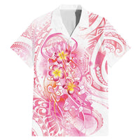 Rose Pink Polynesian Jellyfish Family Matching Mermaid Dress and Hawaiian Shirt Watercolor Glows - Polynesian Pride