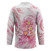 Rose Pink Polynesian Jellyfish Hockey Jersey Watercolor Glows LT7 - Polynesian Pride