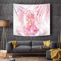Rose Pink Polynesian Jellyfish Tapestry Watercolor Glows - Polynesian Pride