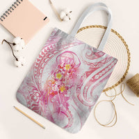 Rose Pink Polynesian Jellyfish Tote Bag Watercolor Glows - Polynesian Pride