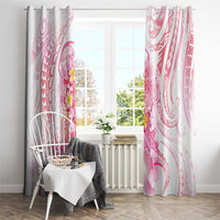 Rose Pink Polynesian Jellyfish Window Curtain Watercolor Glows - Polynesian Pride
