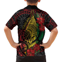 Vanuatu Meri Krismas Family Matching Tank Maxi Dress and Hawaiian Shirt Conch Shell Tribal Art