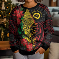 Vanuatu Meri Krismas Kid Ugly Christmas Sweater Conch Shell Tribal Art LT7 - Polynesian Pride