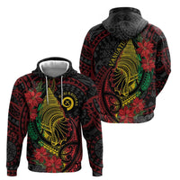 Vanuatu Meri Krismas Zip Hoodie Conch Shell Tribal Art