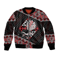 Taniko Aotearoa Bomber Jacket Poutama Mix Piwakawaka