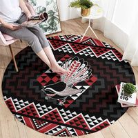Taniko Aotearoa Round Carpet Poutama Mix Piwakawaka LT7 - Polynesian Pride