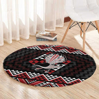 Taniko Aotearoa Round Carpet Poutama Mix Piwakawaka LT7 - Polynesian Pride