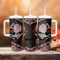 Taniko Aotearoa Tumbler With Handle Poutama Mix Piwakawaka