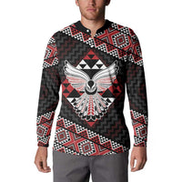 Taniko Aotearoa Button Sweatshirt Poutama Mix Piwakawaka - Ver02