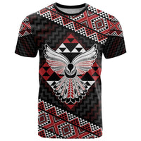 Taniko Aotearoa T Shirt Poutama Mix Piwakawaka - Ver02 LT7 Red - Polynesian Pride