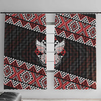 Taniko Aotearoa Window Curtain Poutama Mix Piwakawaka - Ver02
