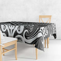 Maori Tukutuku Taniko Motifs Tablecloth Black Poutama Mix Kowhaiwhai