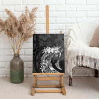 Polynesian Women's Day Canvas Wall Art Plumeria Passion - Black LT7 With Frame 8 x 10 inches Black - Polynesian Pride