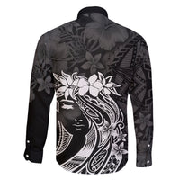 Polynesian Women's Day Family Matching Tank Maxi Dress and Hawaiian Shirt Plumeria Passion - Black LT7 - Polynesian Pride