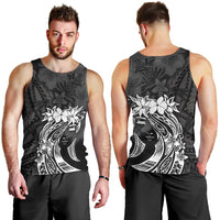 Polynesian Women's Day Men Tank Top Plumeria Passion - Black LT7 - Polynesian Pride
