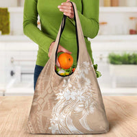 Polynesian Women's Day Grocery Bag Plumeria Passion - Beige