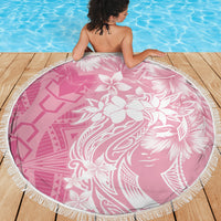Polynesian Women's Day Beach Blanket Plumeria Passion - Pink LT7 - Polynesian Pride