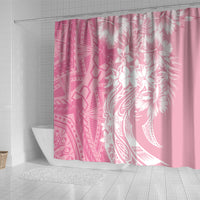 Polynesian Women's Day Shower Curtain Plumeria Passion - Pink LT7 - Polynesian Pride