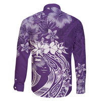Polynesian Women's Day Family Matching Mermaid Dress and Hawaiian Shirt Plumeria Passion - Purple LT7 - Polynesian Pride