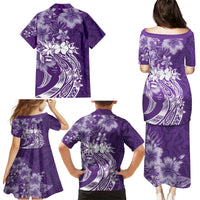 Polynesian Women's Day Family Matching Puletasi and Hawaiian Shirt Plumeria Passion - Purple LT7 - Polynesian Pride