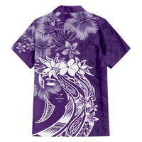 Polynesian Women's Day Family Matching Tank Maxi Dress and Hawaiian Shirt Plumeria Passion - Purple LT7 - Polynesian Pride
