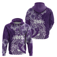 Polynesian Women's Day Zip Hoodie Plumeria Passion - Purple LT7 - Polynesian Pride