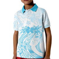 Polynesian Women's Day Kid Polo Shirt Plumeria Passion - Turquoise LT7 Kid Turquoise - Polynesian Pride