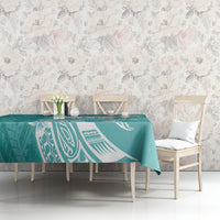 Polynesian Women's Day Tablecloth Plumeria Passion - Teal LT7 - Polynesian Pride