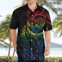 New Zealand Pride Hawaiian Shirt Takatapui Rainbow Fern LT7 - Polynesian Pride
